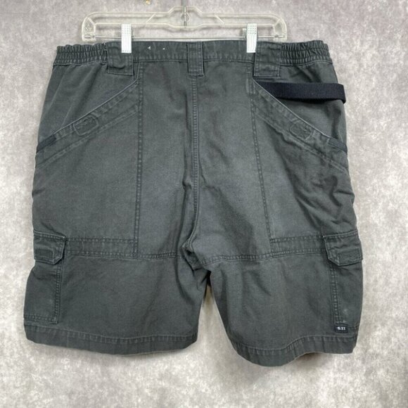 5.11 Tactical 9" Cargo Shorts Mens 40 Black Cotton Canvas Work Style 73285 - Picture 2 of 13